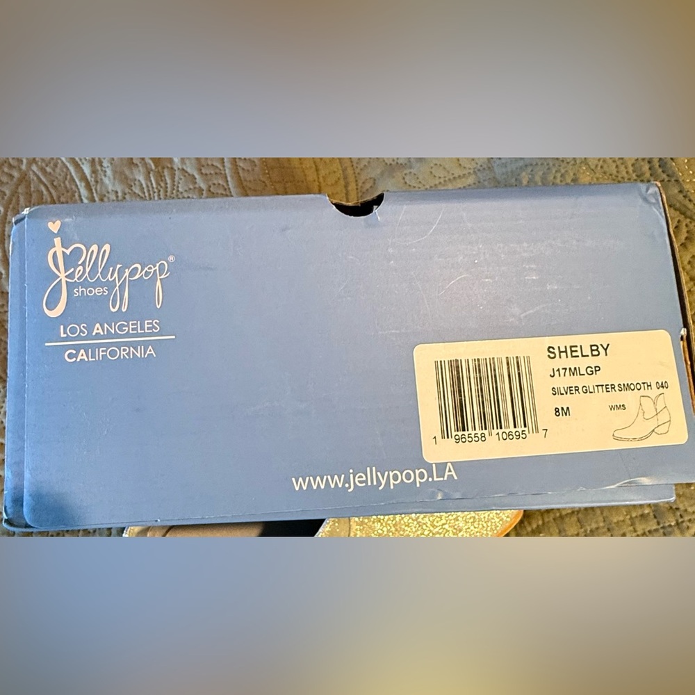 Jellypop Shelby Women's Silver Glitter Ankle Boots, new in box, never worn, 8 - Picture 5 of 15